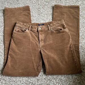 Chaps light brown corduroy straight leg pants size 8